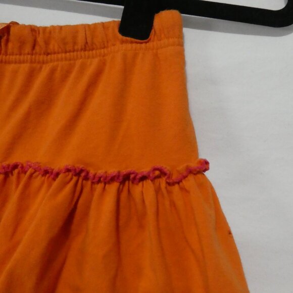 TANGERINE | size 12 | Vibrant Orange Ruffle Cotton Skirt - Skorts - Picture 5 of 14